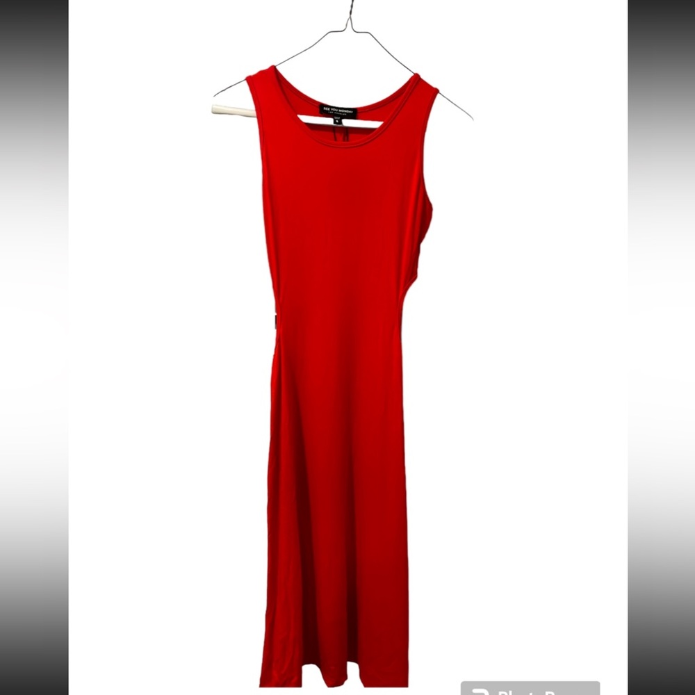 See you Monday- Red Maxi dress- size small. NWT
